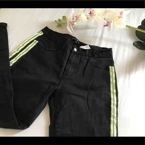 Ankle cut black skinny size 13 reflector